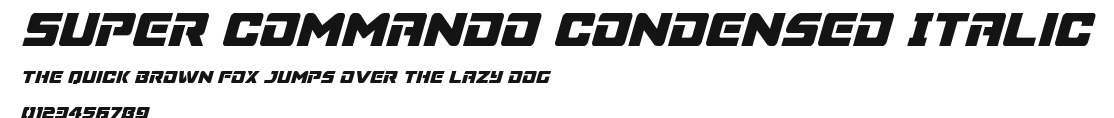 Super Commando Condensed Italic Preview
