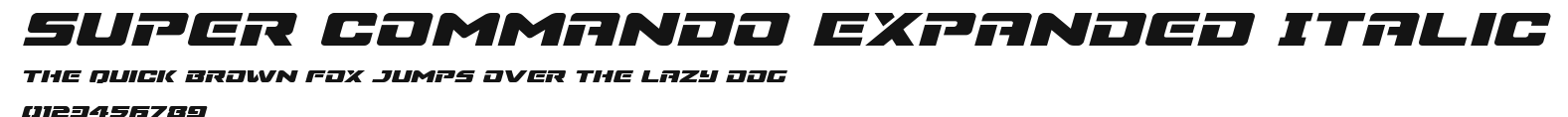 Super Commando Expanded Italic Preview