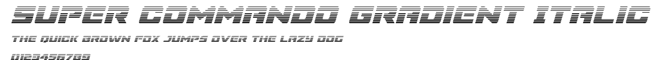 Super Commando Gradient Italic Preview