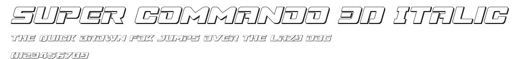 Super Commando 3D Italic Preview