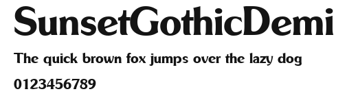 SunsetGothicDemi Preview