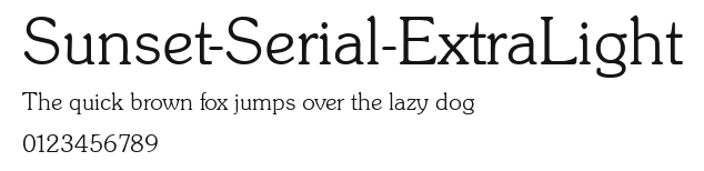 Sunset-Serial-ExtraLight Preview