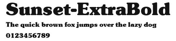 Sunset-ExtraBold Preview