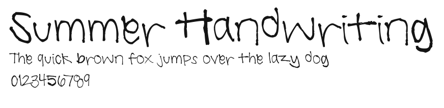 Summer Handwriting Preview