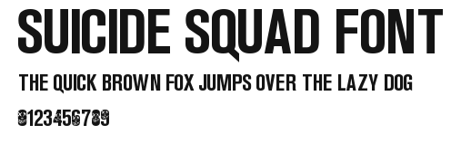 Suicide Squad Font Preview