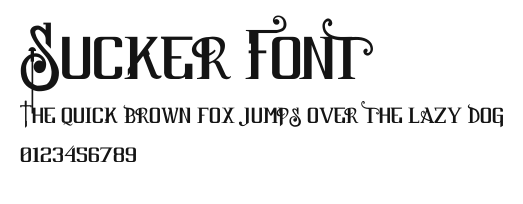 Sucker Font Preview