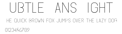 Subtle Sans Light Preview