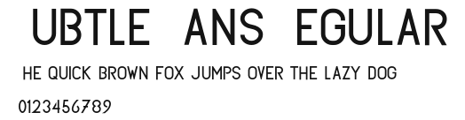 Subtle Sans Regular Preview