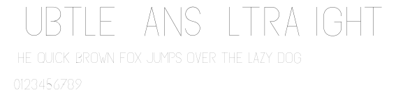 Subtle Sans UltraLight Preview