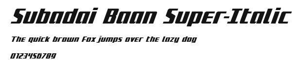 Subadai Baan Super-Italic Preview