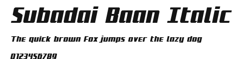 Subadai Baan Italic Preview
