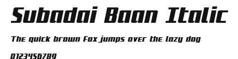 Subadai Baan Italic Preview