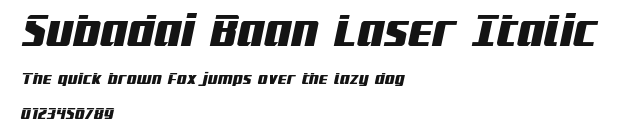 Subadai Baan Laser Italic Preview