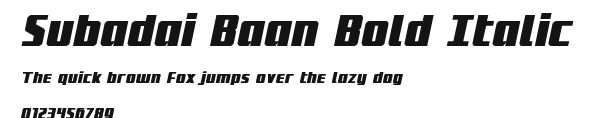 Subadai Baan Bold Italic Preview