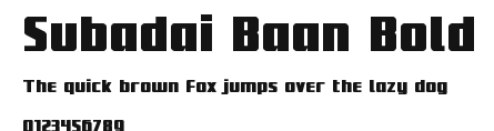 Subadai Baan Bold Preview