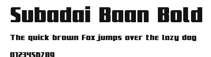 Subadai Baan Bold Preview