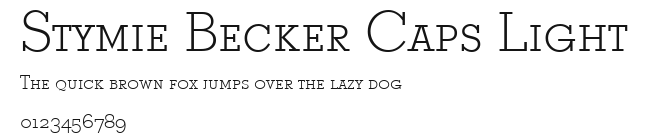 Stymie Becker Caps Light Preview