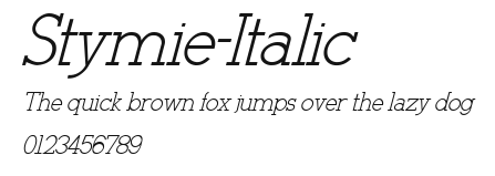 Stymie-Italic Preview