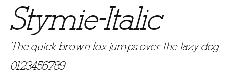 Stymie-Italic Preview