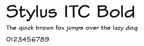 Stylus ITC Bold Preview