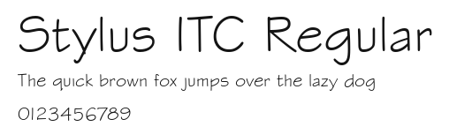 Stylus ITC Regular Preview