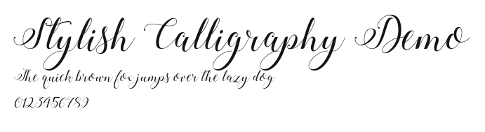Stylish Calligraphy Demo Preview