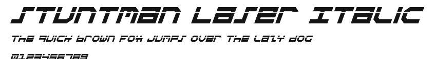 Stuntman Laser Italic Preview