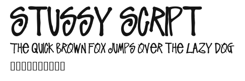 Stussy Script Preview