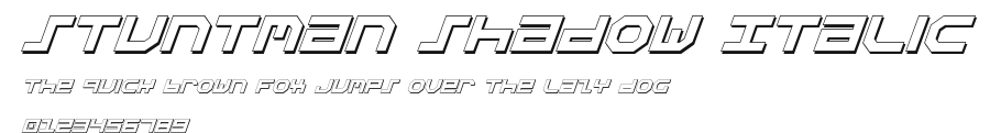 Stuntman Shadow Italic Preview