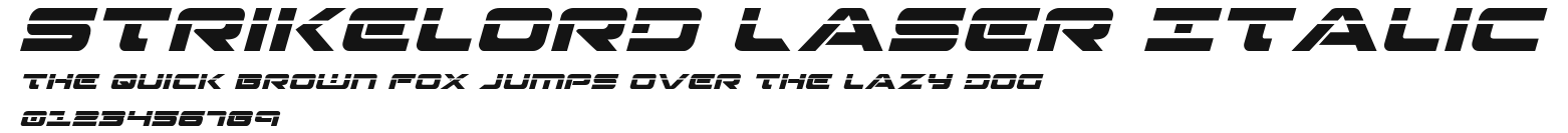Strikelord Laser Italic Preview
