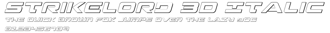 Strikelord 3D Italic Preview