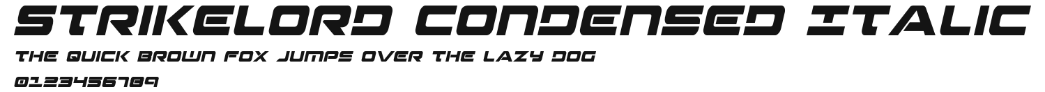 Strikelord Condensed Italic Preview