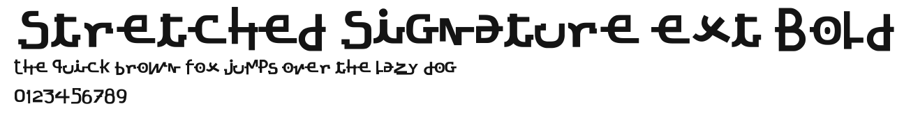 Stretched Signature Ext Bold Preview