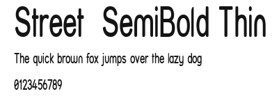 Street SemiBold Thin Preview