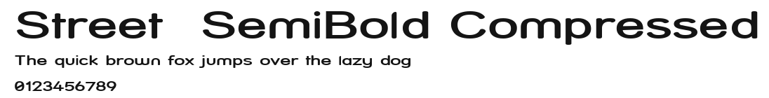 Street SemiBold Compressed Preview