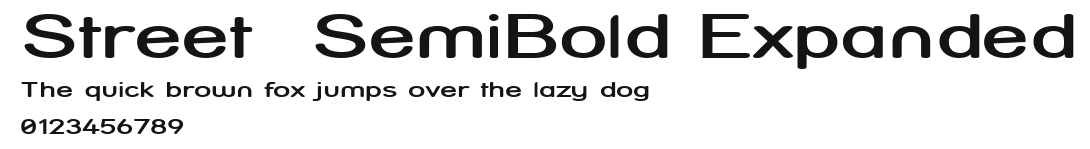 Street SemiBold Expanded Preview