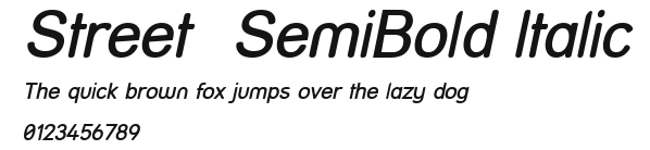 Street SemiBold Italic Preview