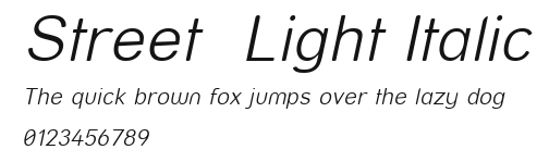 Street Light Italic Preview