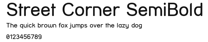 Street Corner SemiBold Preview
