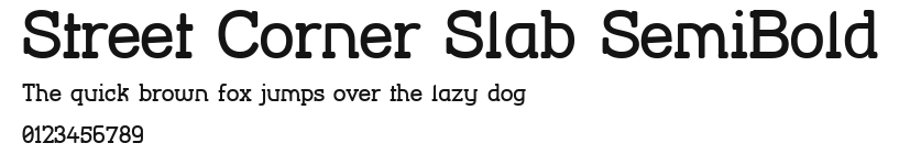 Street Corner Slab SemiBold Preview