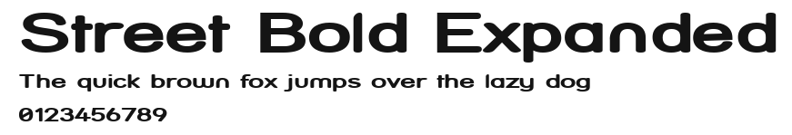 Street Bold Expanded Preview