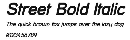 Street Bold Italic Preview
