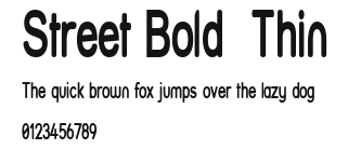 Street Bold Thin Preview