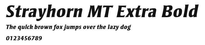 Strayhorn MT Extra Bold Preview