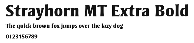 Strayhorn MT Extra Bold Preview