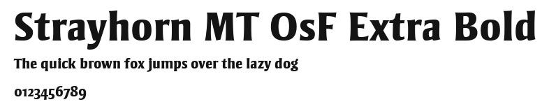 Strayhorn MT OsF Extra Bold Preview