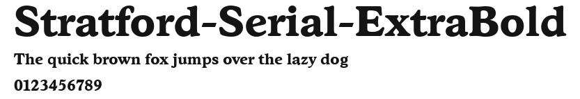 Stratford-Serial-ExtraBold Preview