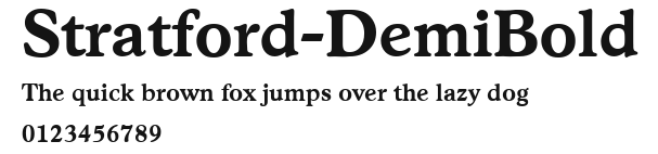Stratford-DemiBold Preview