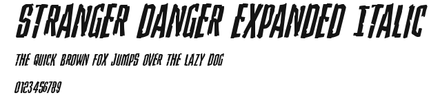 Stranger Danger Expanded Italic Preview