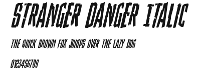 Stranger Danger Italic Preview
